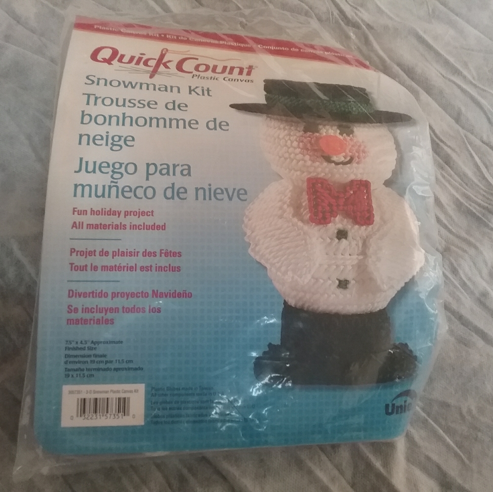 Quick Count Snowman Kit New In Package
